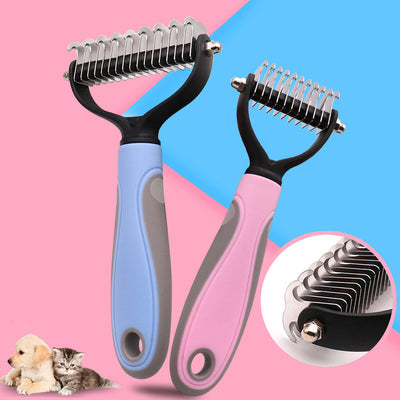 Stainless Double-sided Pet Brush Hair Removal Comb 